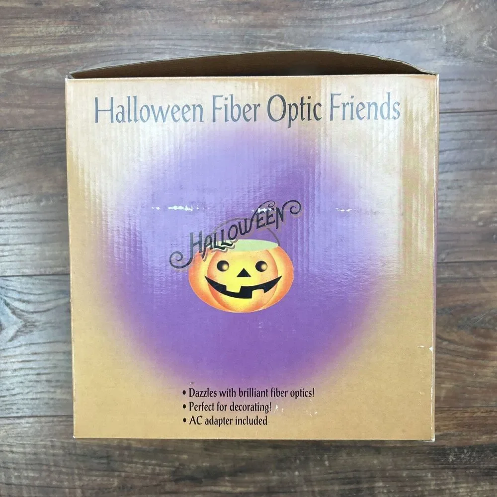 Gemmy Halloween Fiber Optic Friends Happy Ghost 2006 Open Box Complete‎ Tested